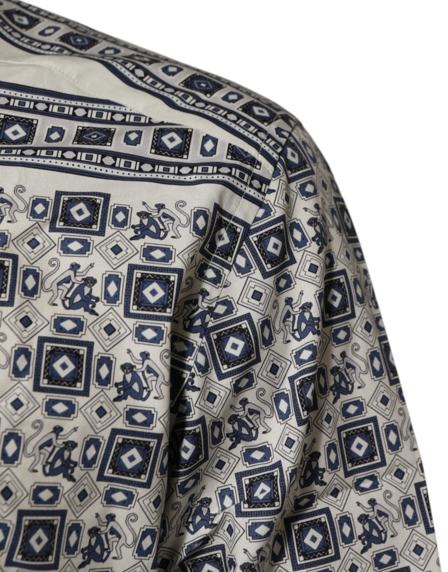 Multicolor Monkey Tie Print GOLD Dress Shirt