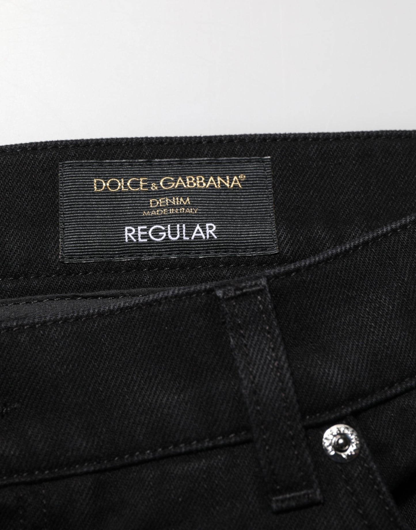 Black Cotton Regular Denim Men Trouser Jeans