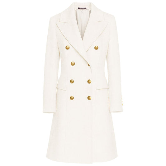 White Wool Women Coat