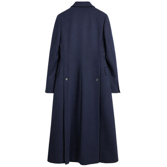 Blue Wool Women Coat