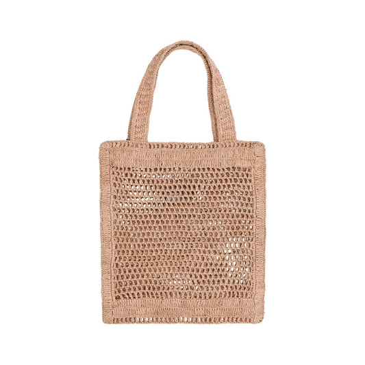 Brown Raffia Shoulder Bag
