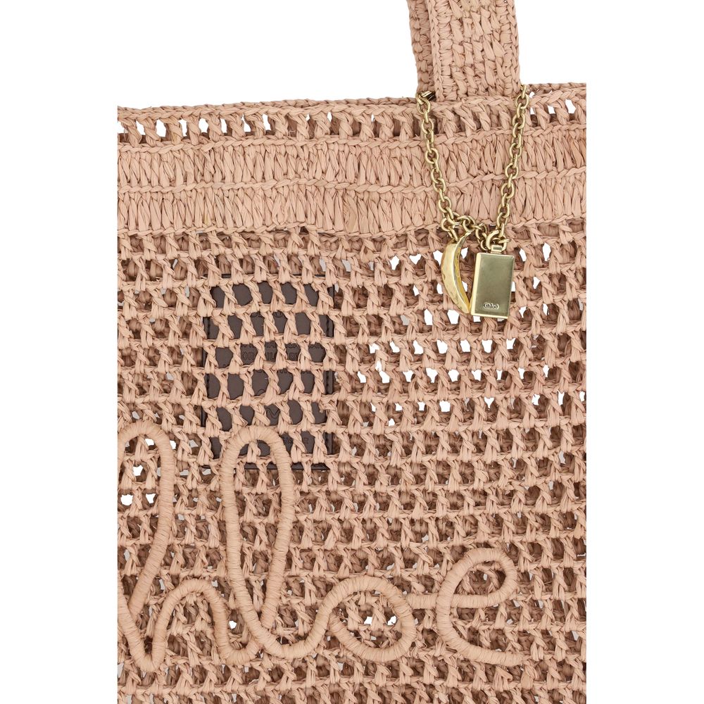 Brown Raffia Shoulder Bag