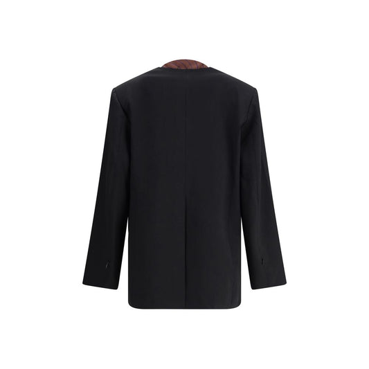 Black Polyester Blazer
