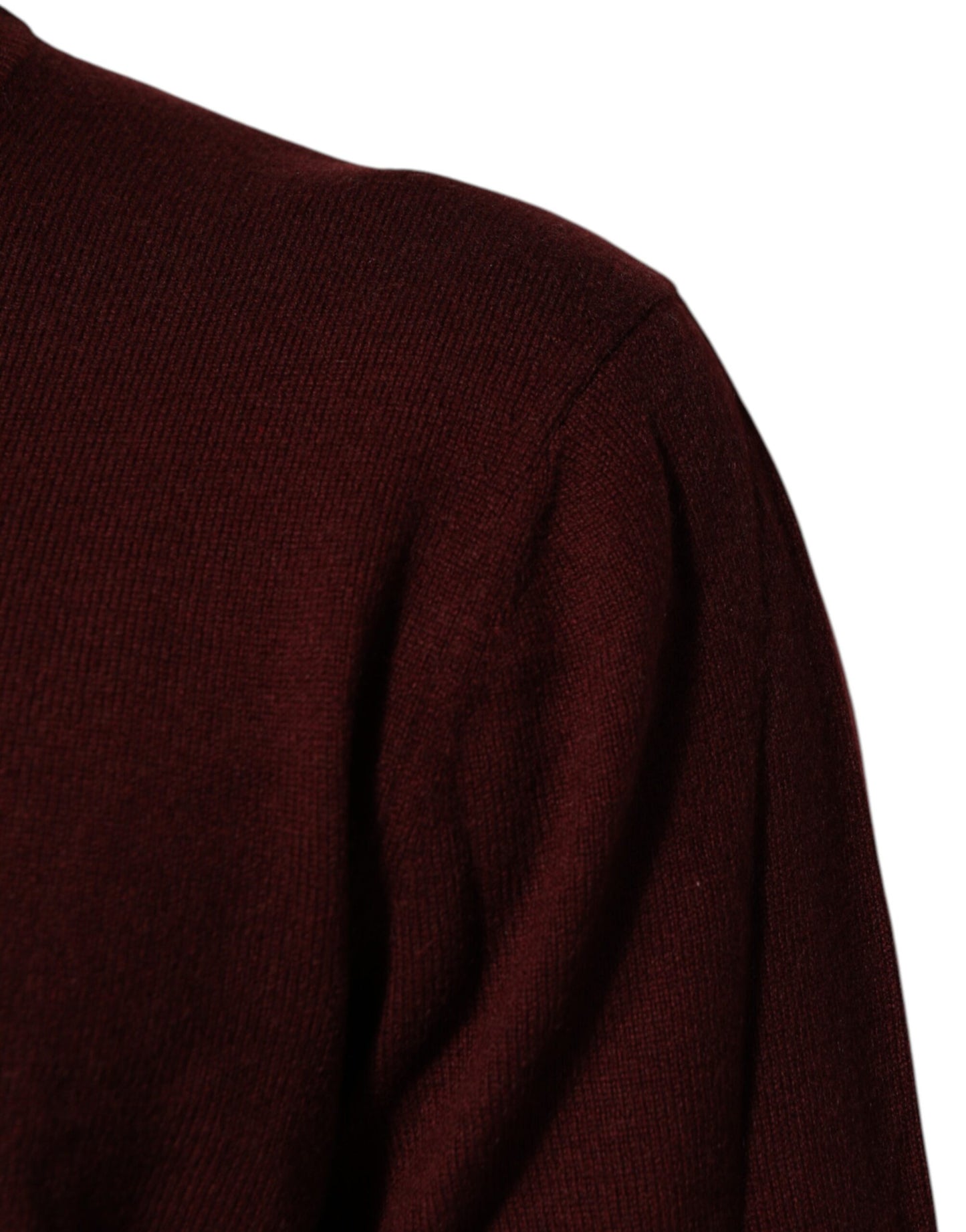 Maroon Cashmere Crew Neck Pullover Sweater