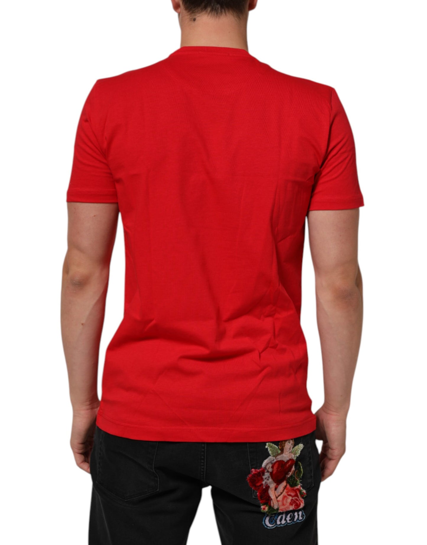 Red Goodluck 2023 Cotton Crew Neck T-shirt