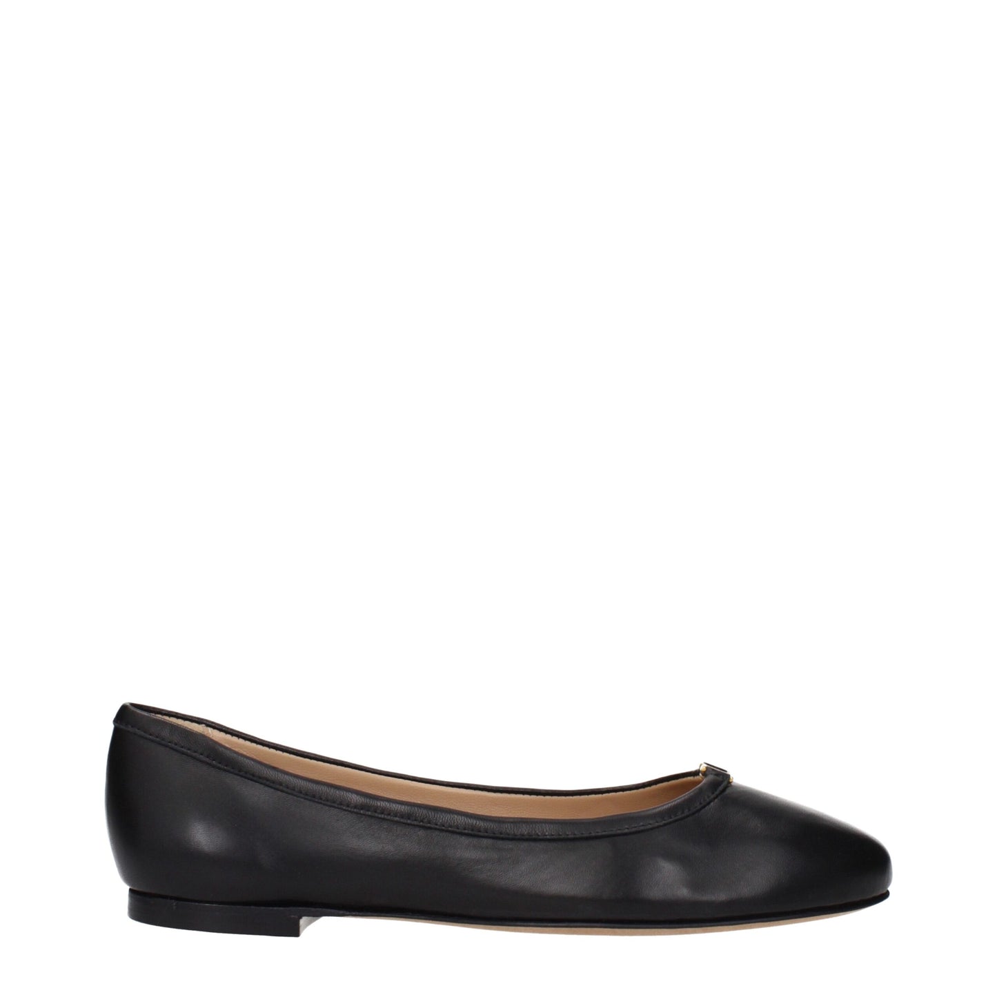 Black Leather Ballet Flats