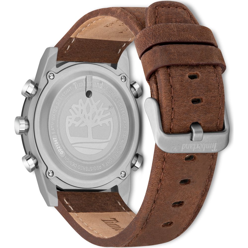 Brown Leather Digital Watch