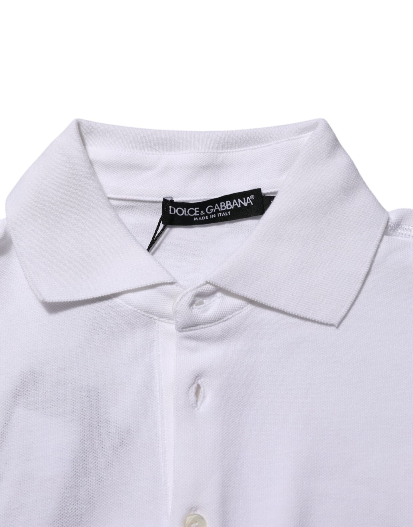 White Collared Short Sleeves Polo Men T-shirt