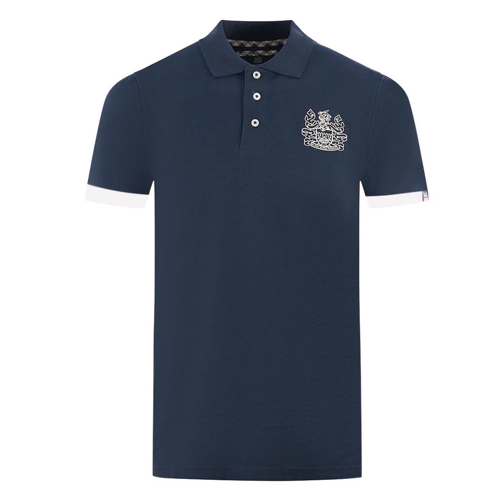 Blue Cotton Polo Shirt