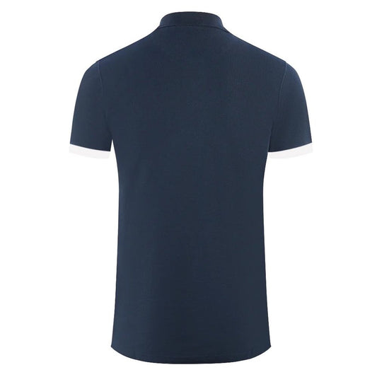 Blue Cotton Polo Shirt