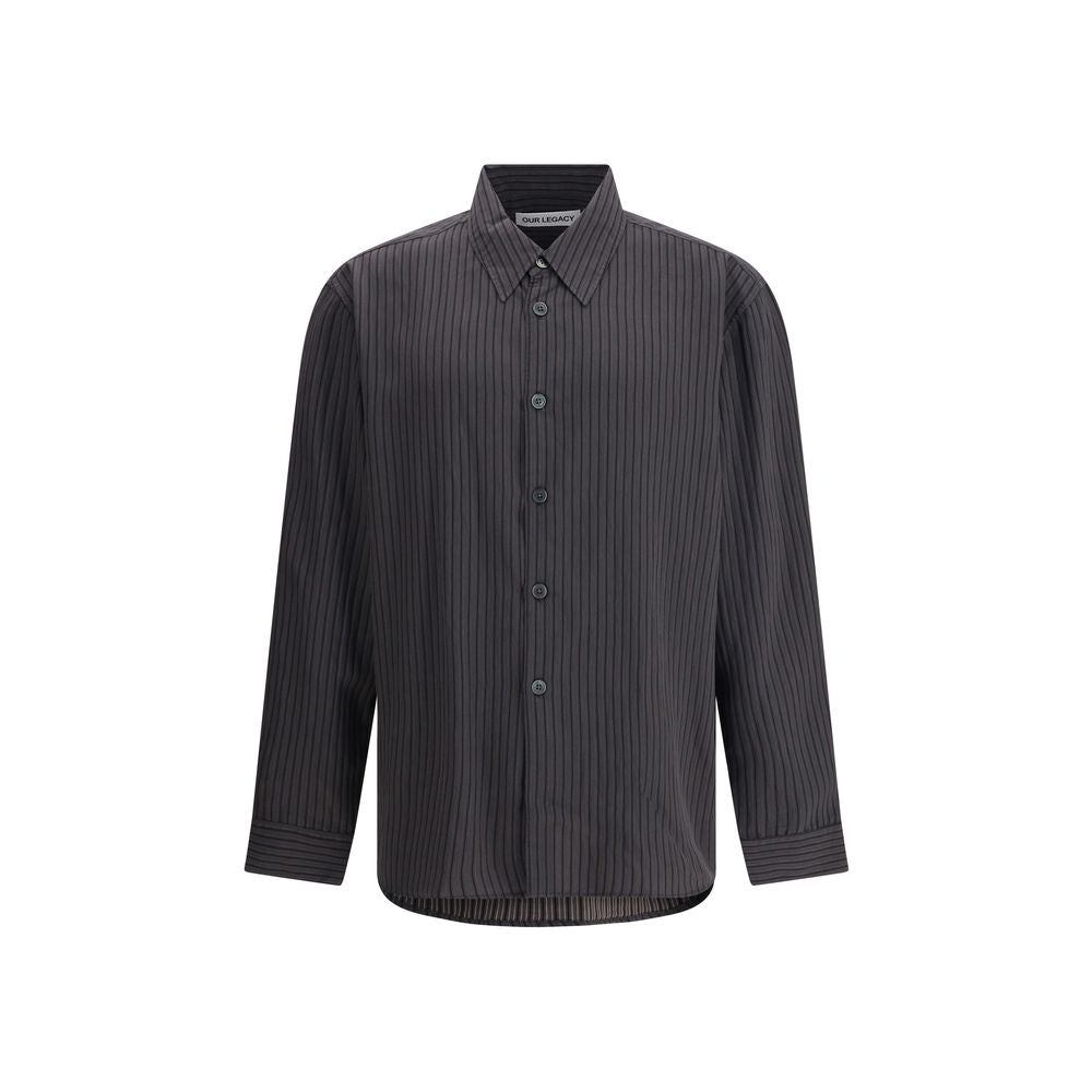 Gray Viscose Pattern Shirt