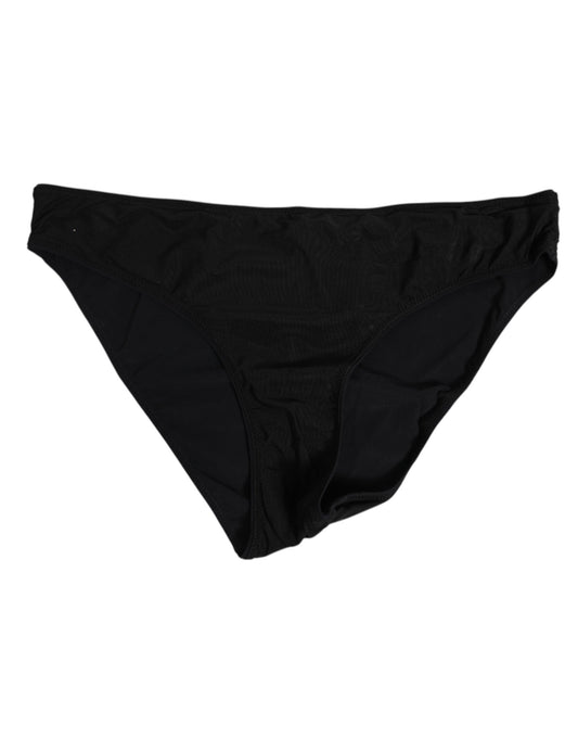 Black Nylon Stretch Slip Brief Women Underwear