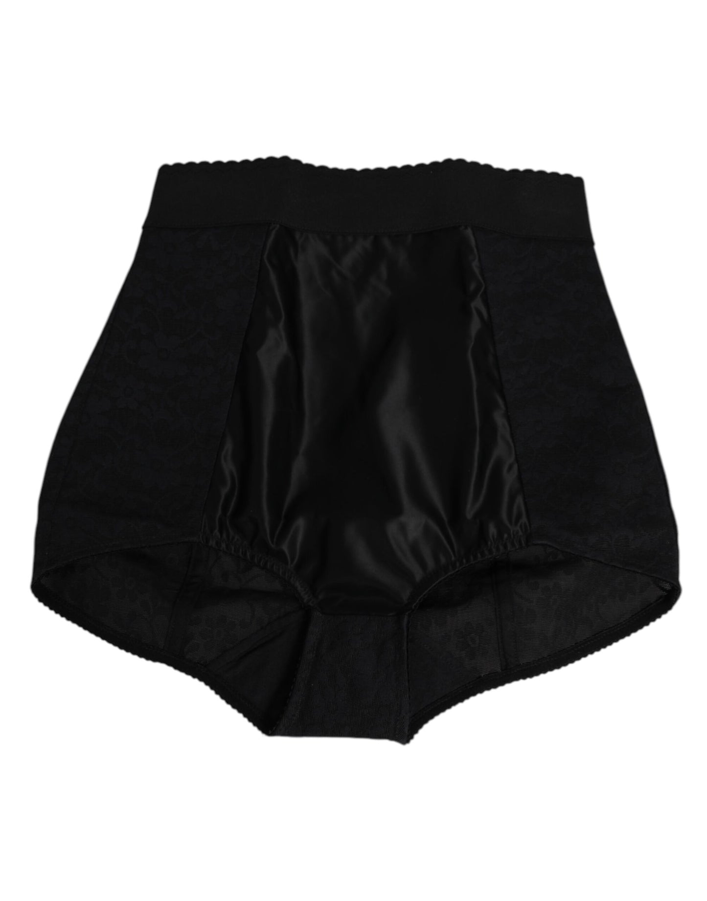 Black Nylon High Waist Short Panty Underwear