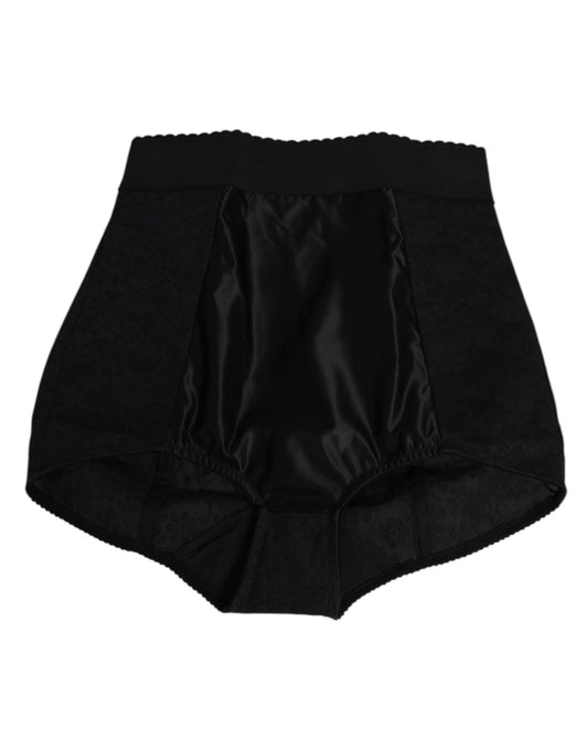 Black Nylon High Waist Short Panty Underwear