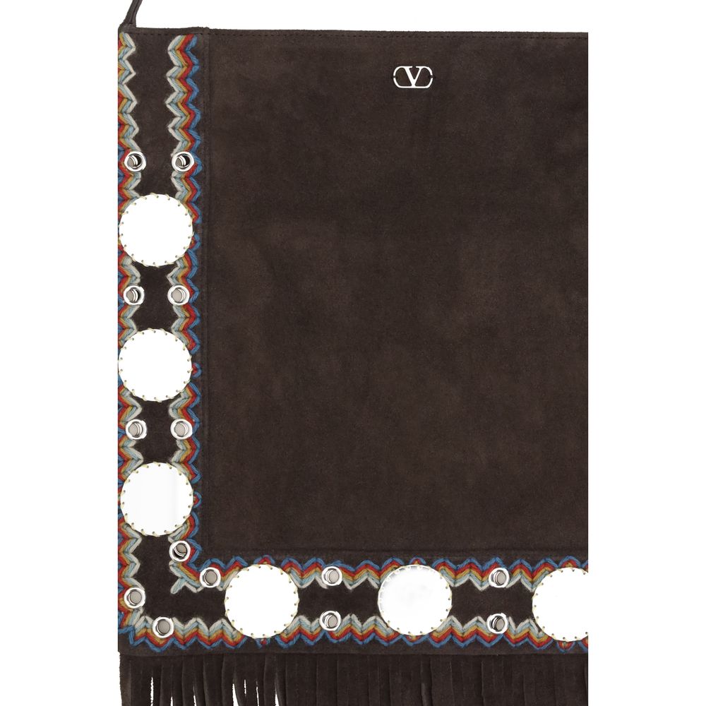 Brown Suede Leather Shoulder Bag