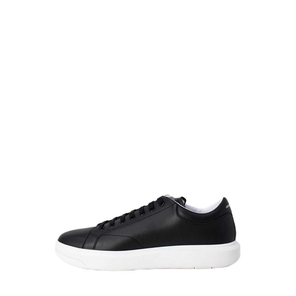 Black Leather Low Top Sneakers