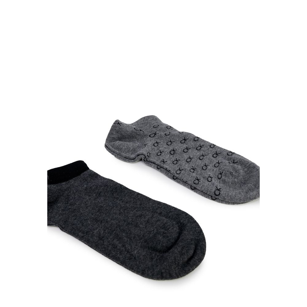 Gray Elastane Socks