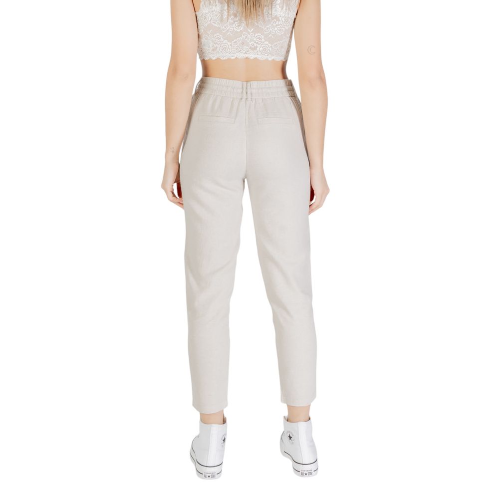 Bicolor Linen Casual Pants