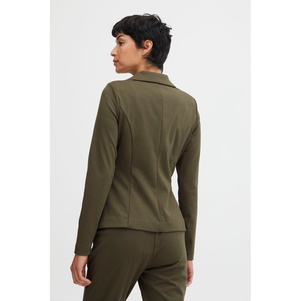 Green Polyester Blazer