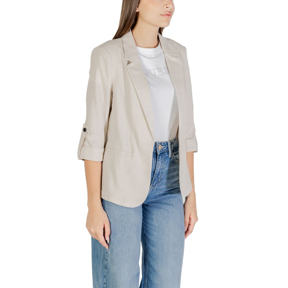 Beige Linen Blazer