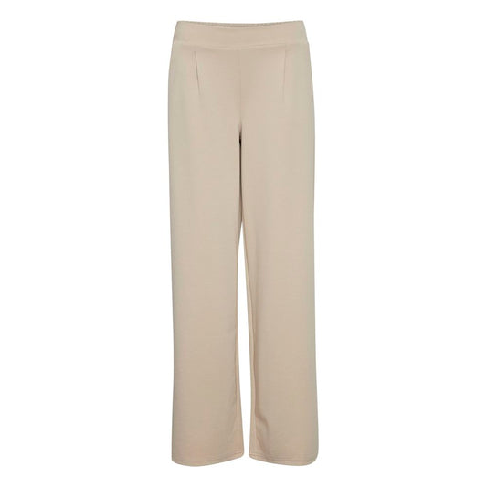 Beige Recycled Polyurethane Casual Pants