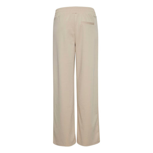 Beige Recycled Polyurethane Casual Pants