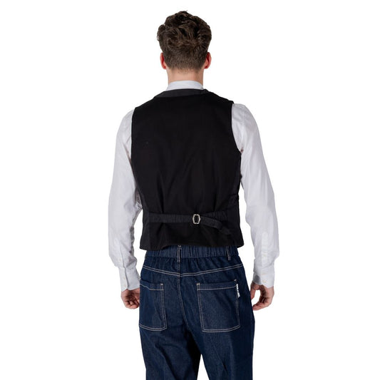 Black Cotton Waistcoat
