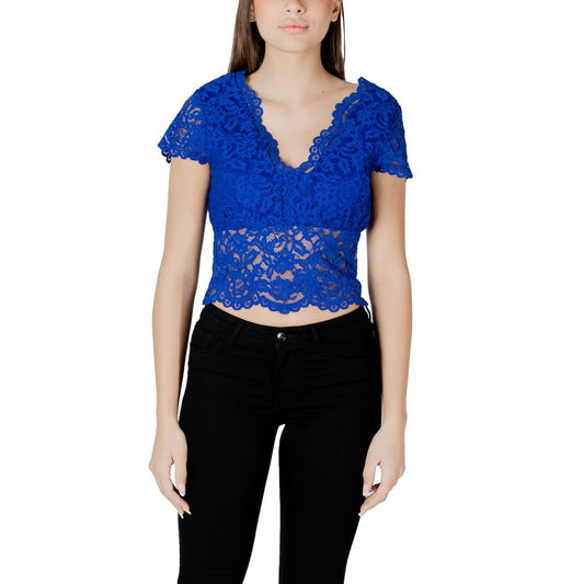 Blue Polyamide Top