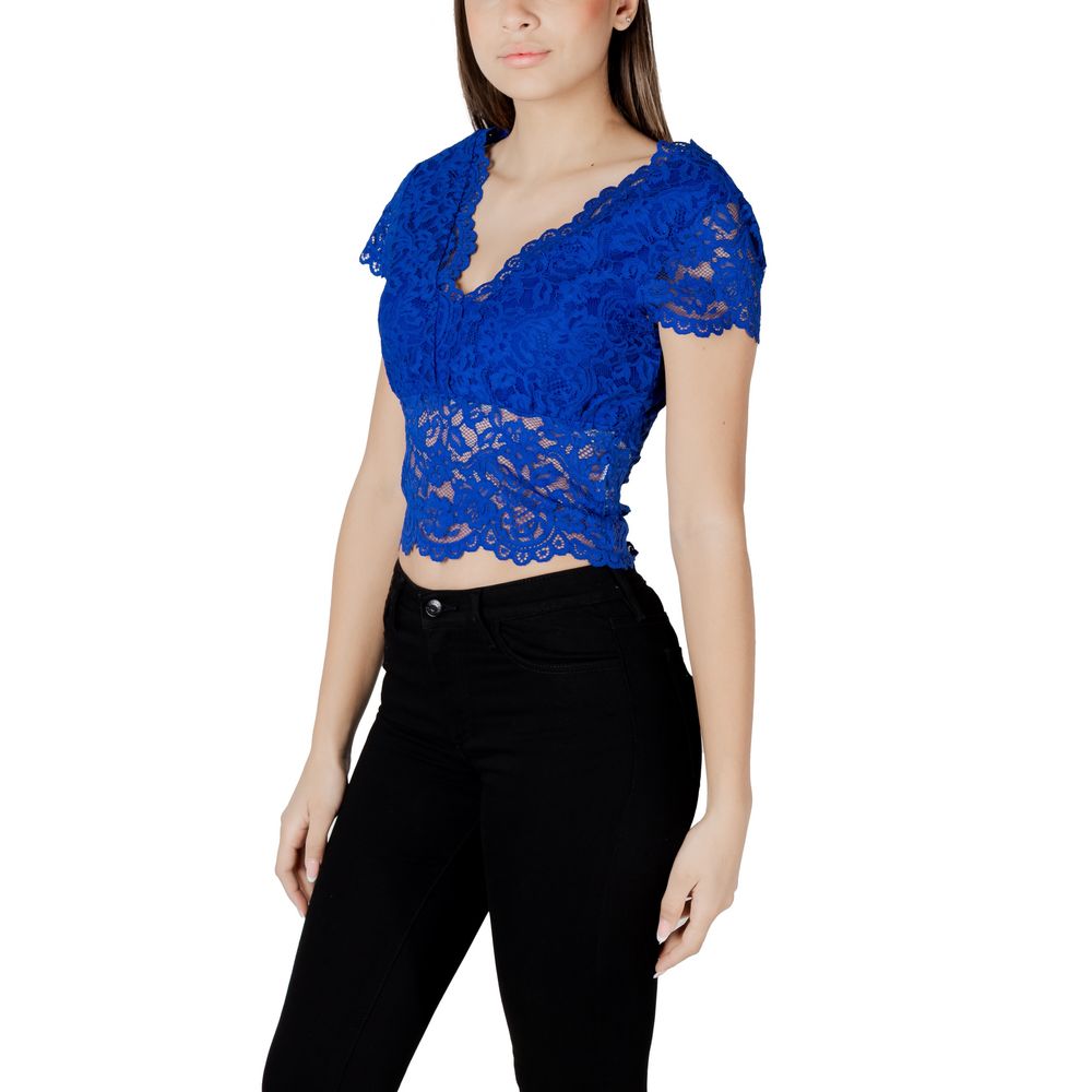 Blue Polyamide Top
