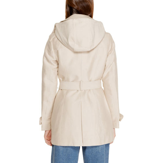 Beige Polyester Parka