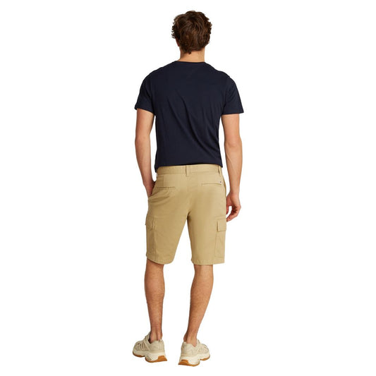Beige Cotton Bermuda Shorts