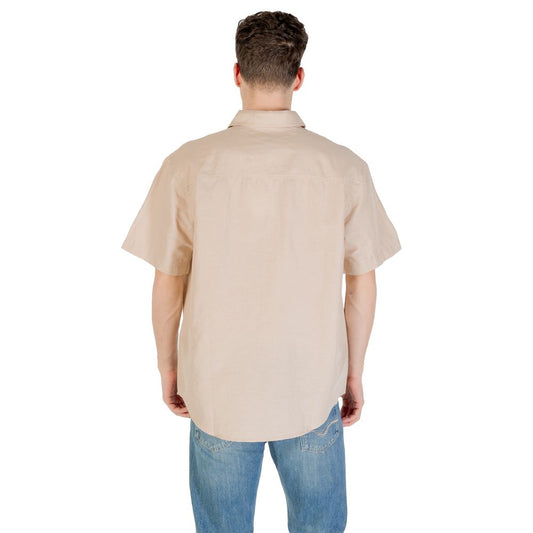 Beige Linen Shortsleeve Shirt