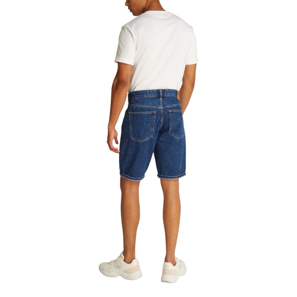 Blue Cotton Bermuda Shorts