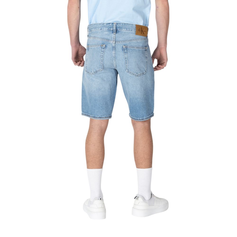 Blue Cotton Bermuda Shorts