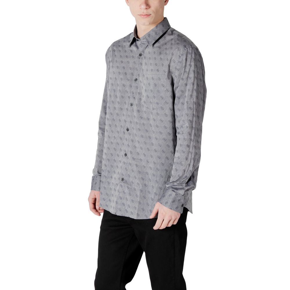 Gray Cotton Pattern Shirt