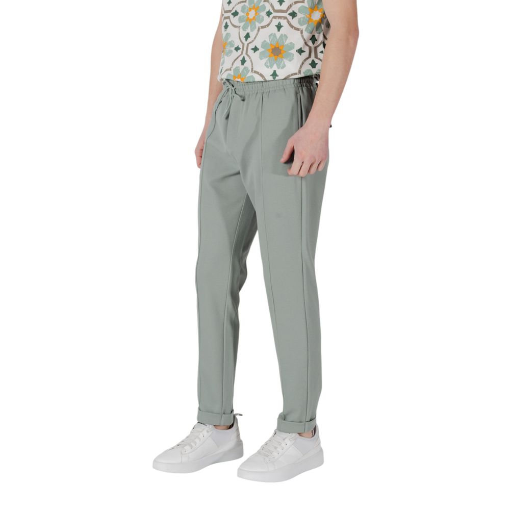 Green Polyester Joggers (Workout Pants)