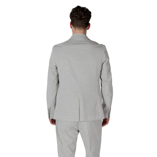 Gray Polyester Blazer