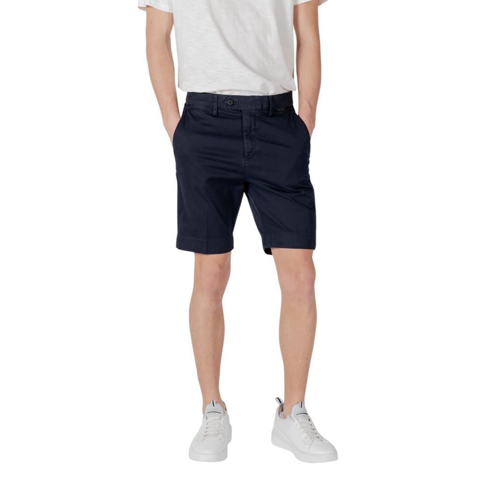 Blue Cotton Bermuda Shorts