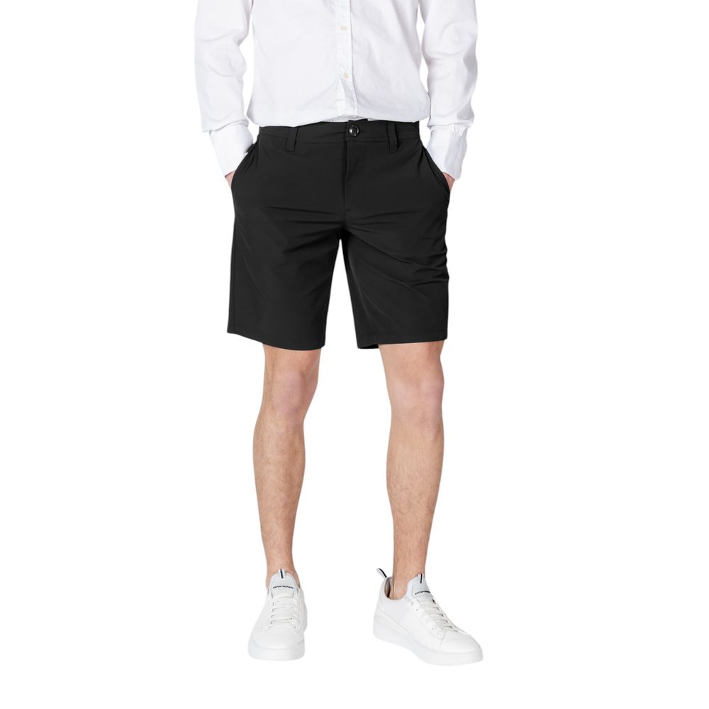 Black Polyamide Bermuda Shorts