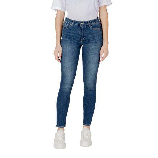 Blue Cotton Skinny Jeans