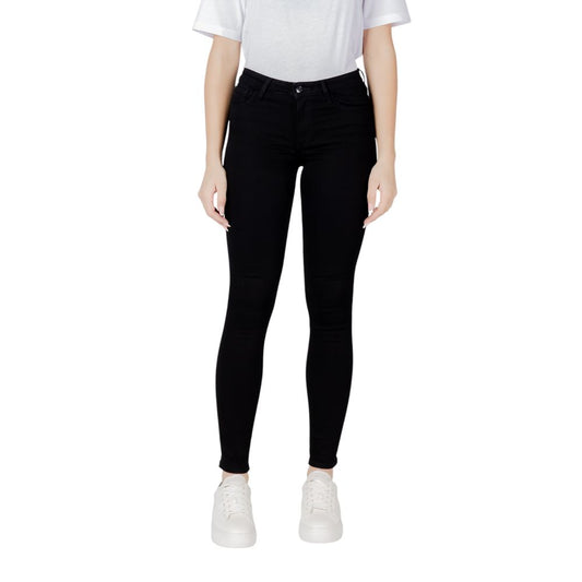Black Cotton Skinny Jeans