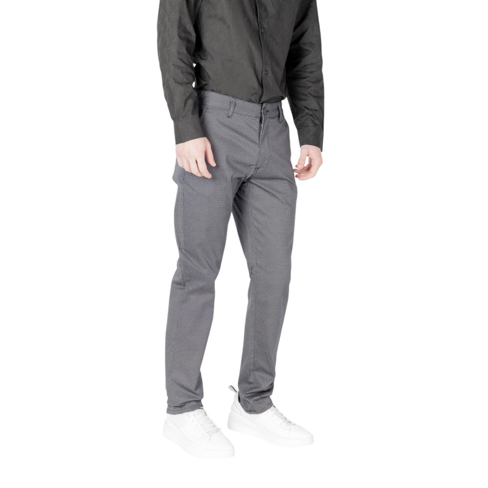 Blue Cotton Skinny Pants