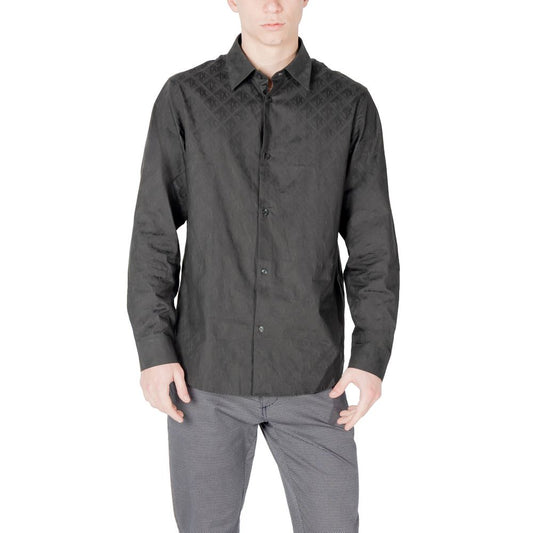 Black Cotton Dress Shirt