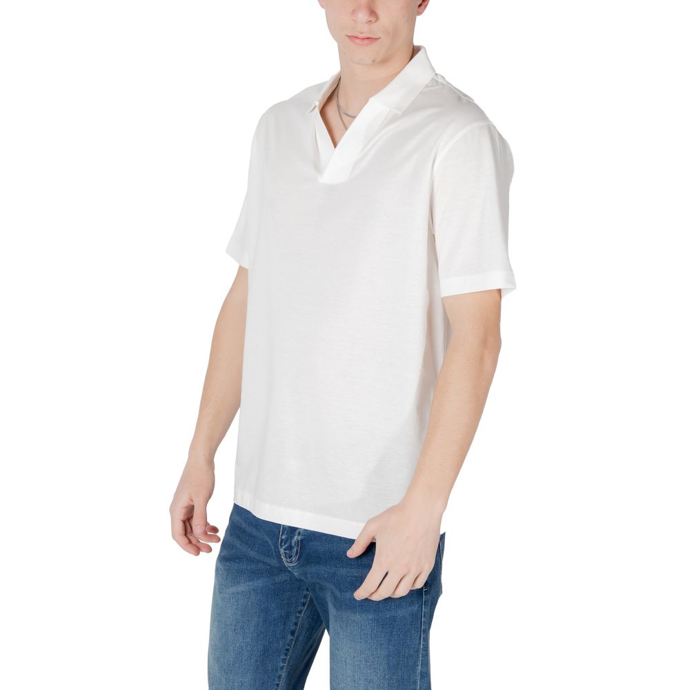 White Cotton Polo Shirt