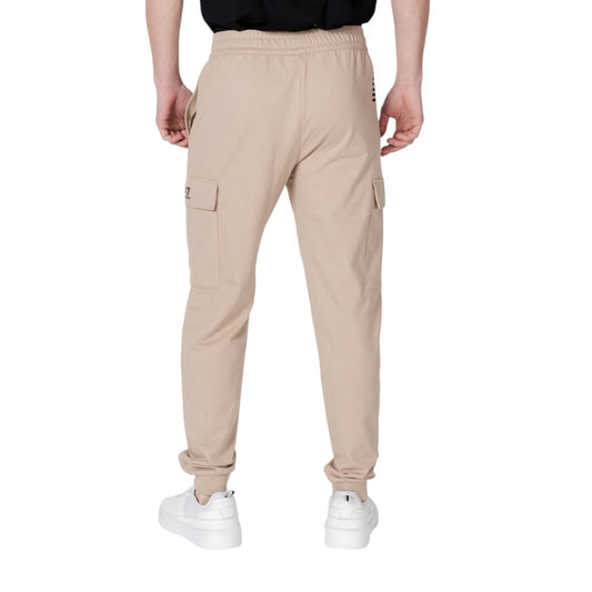 Beige Cotton Joggers Workout Pant