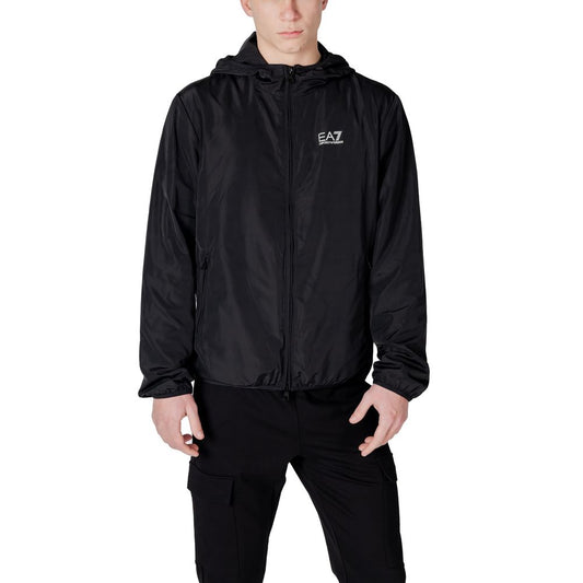 Black Polyester Shell Jacket