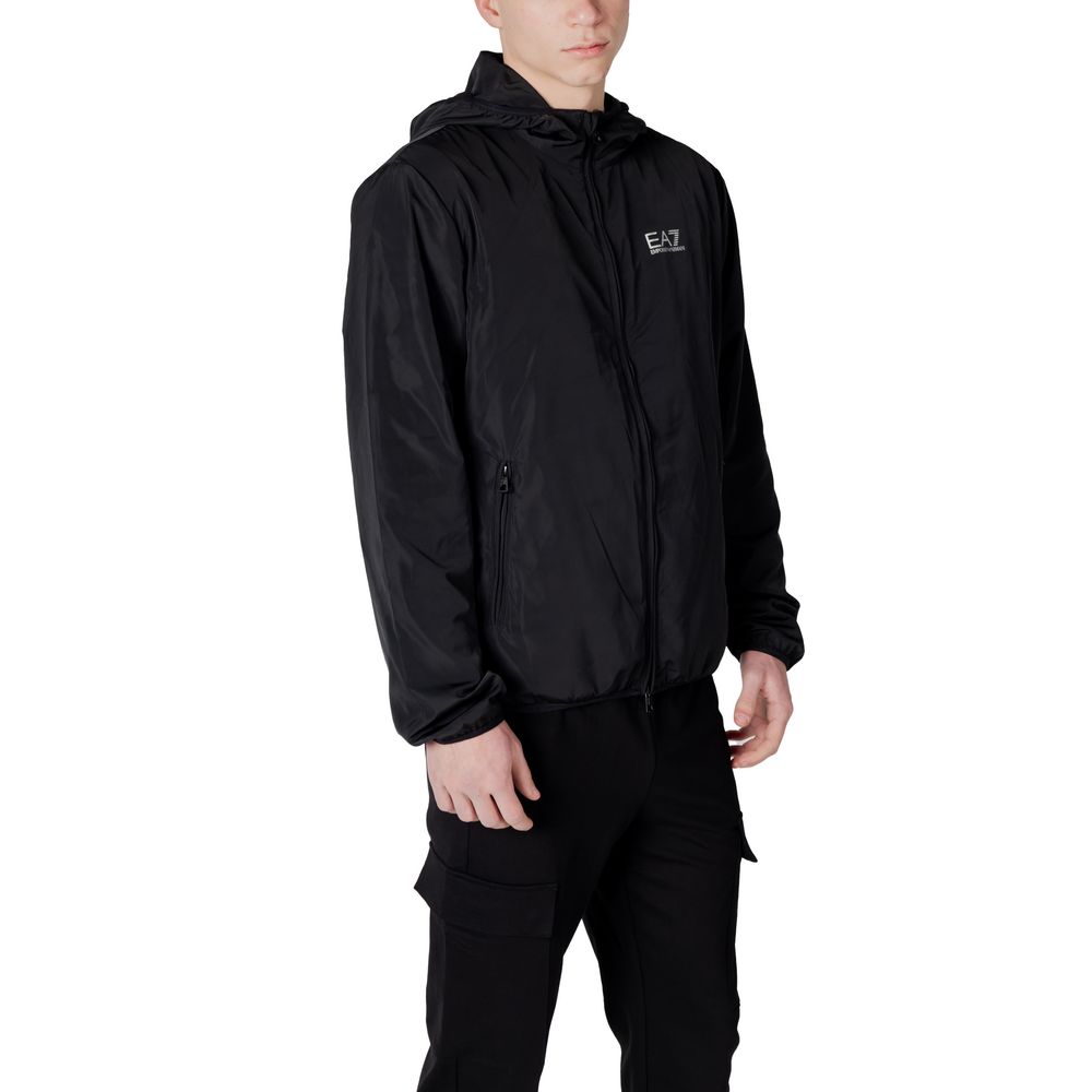 Black Polyester Shell Jacket