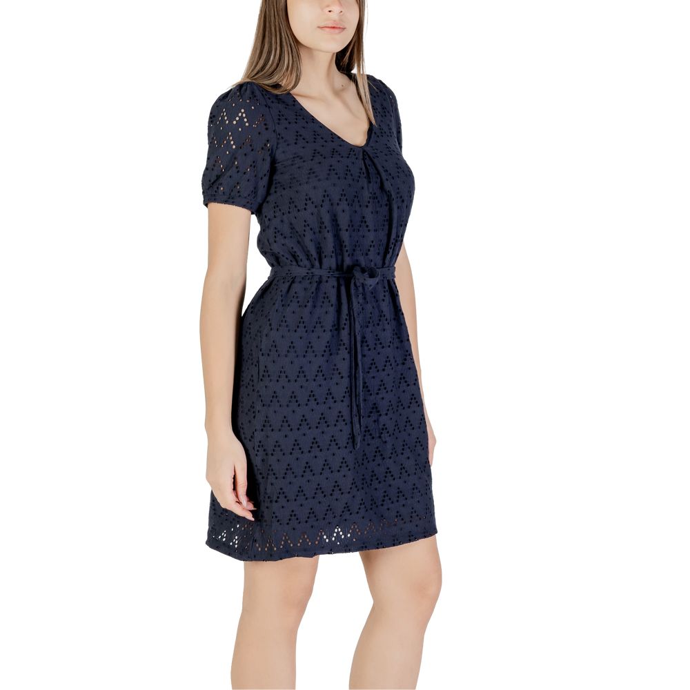 Blue Recycled Polyester Short Dress