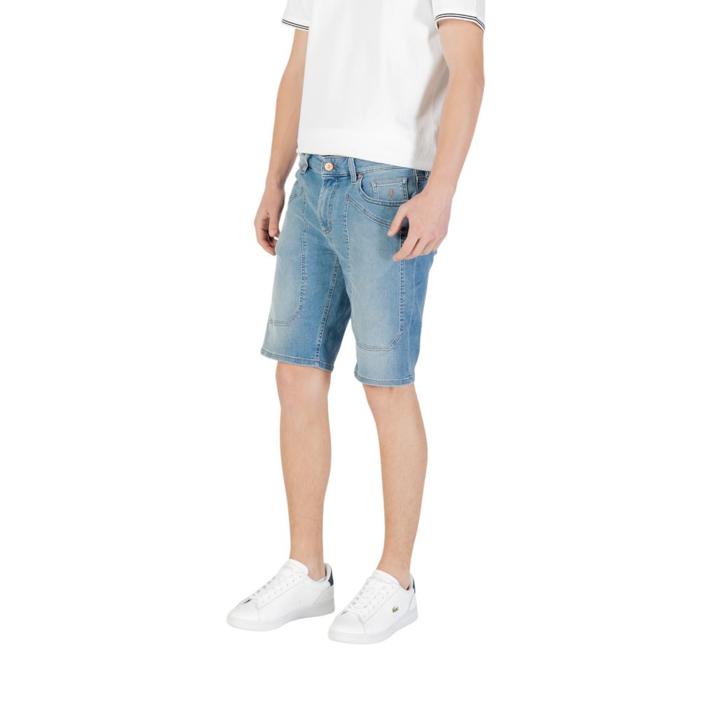 Light Blue Cotton Bermuda Shorts