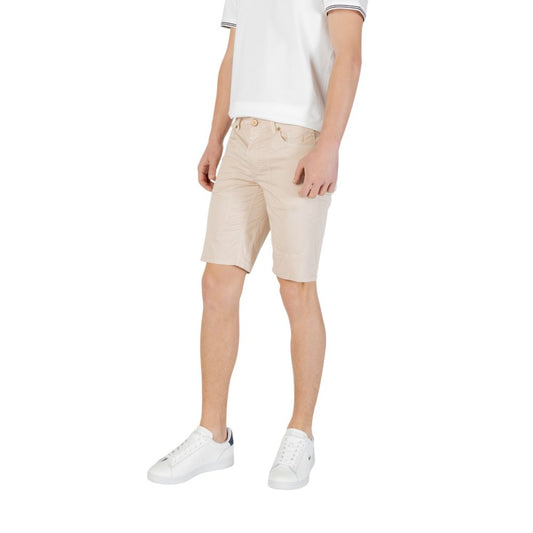 Beige Cotton Bermuda Shorts